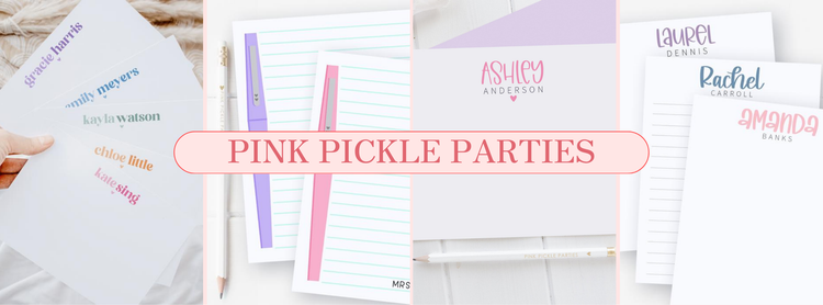 Personalized Notepads & Custom Stationery We’re Loving: Pink Pickle Parties on Jane